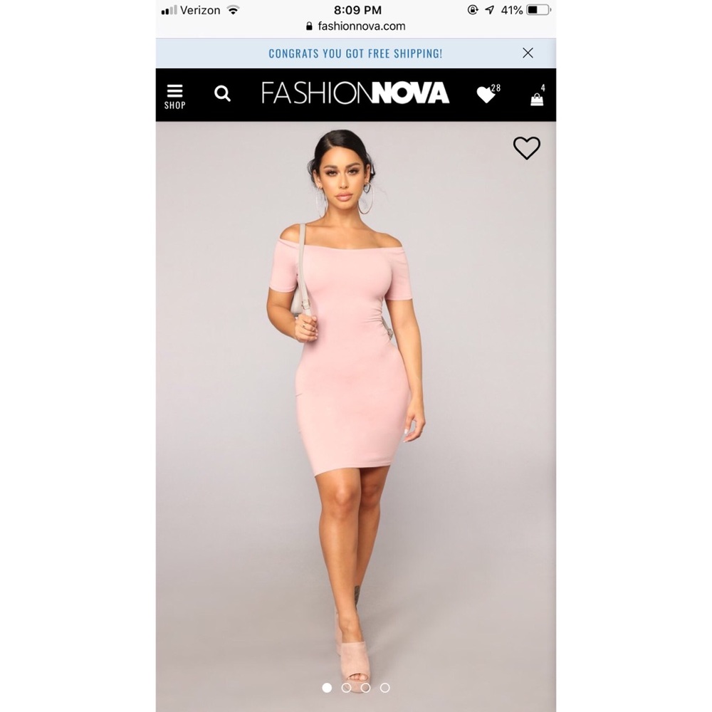 Fashion Nova Off The Shoulder Dress
